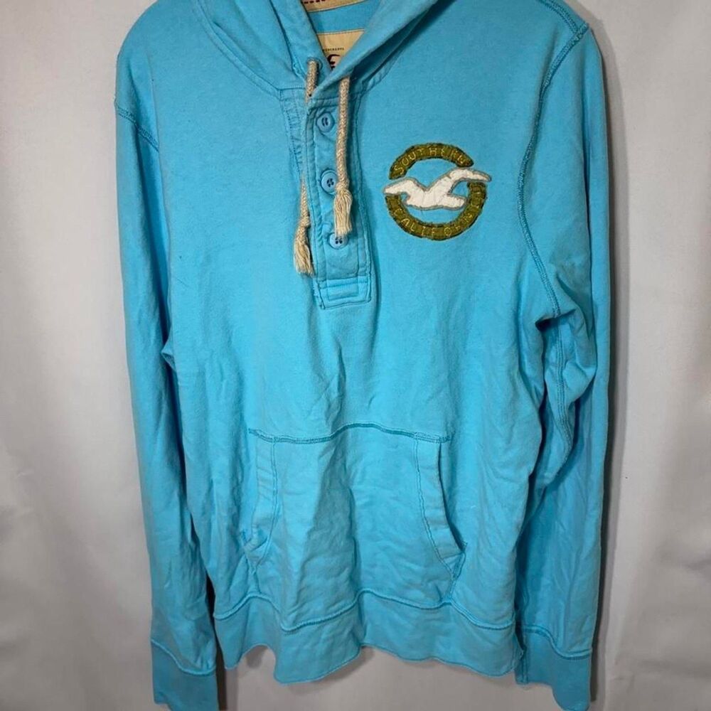 Hollister-co Women's Blue Hoodie